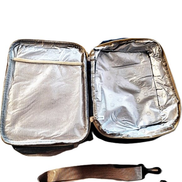 Denim Dual-Compartment Insulated Lunch Bag w/Strap ~ BONUS Zip Storage Bag NEW! - Picture 6 of 13